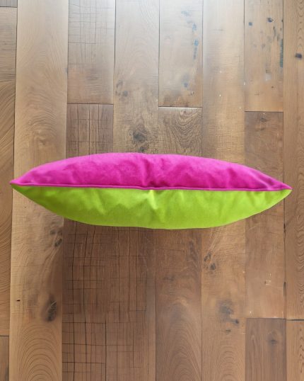 magenta green pillow
